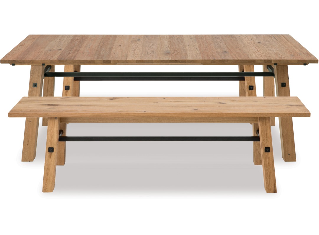 Stockholm 3-Pce 2100 Extension Dining Suite - Bench x 2 